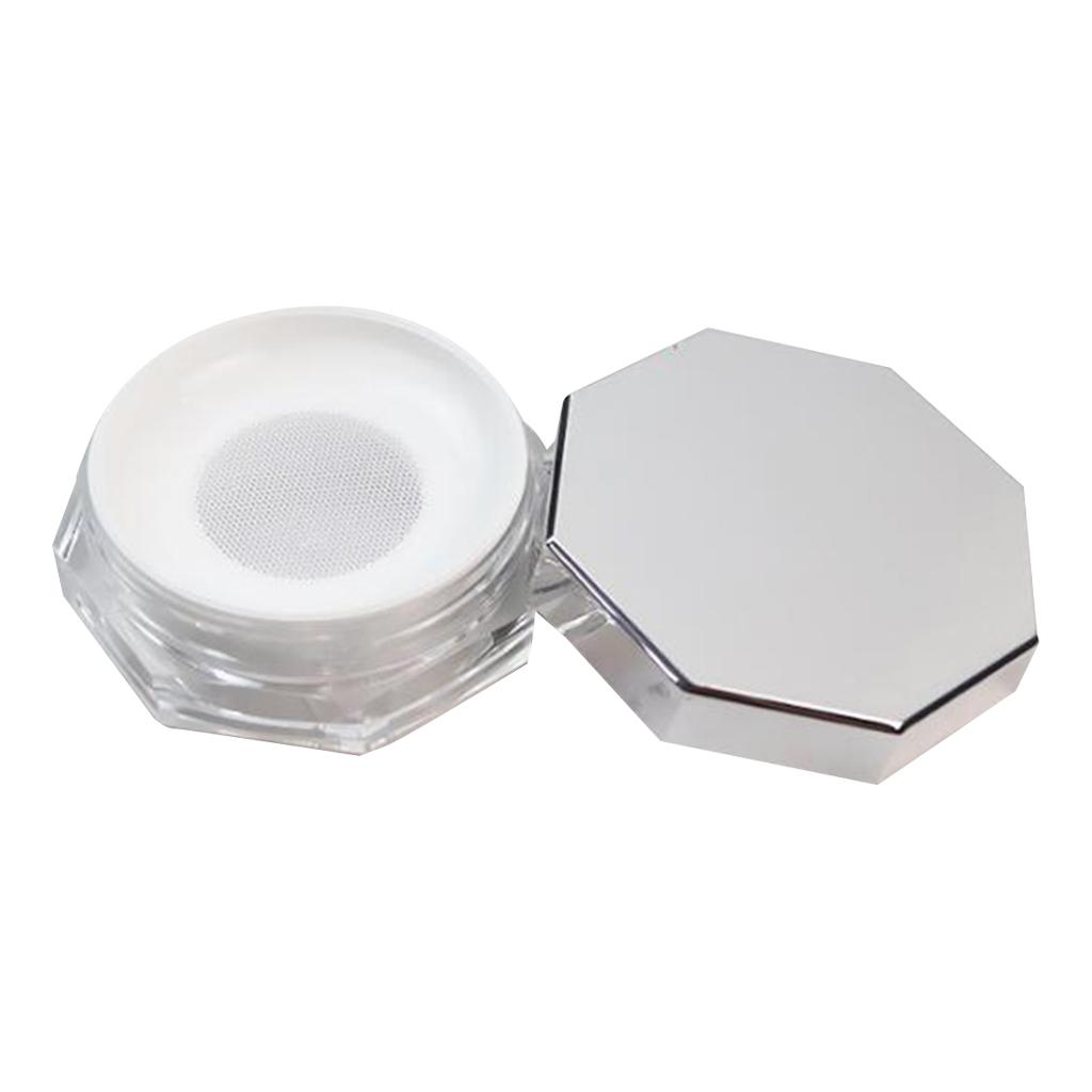 10g Empty Loose Powder Case Facial Blusher Container Jar With Sifter & Puff