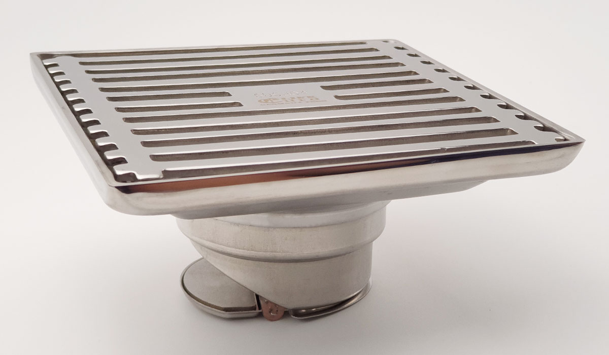 Phễu thu sàn - thoát sàn chống hôi Inox SUS 304, 10cm x 10cm Eurolife EL-HG04 ( Trắng bạc)