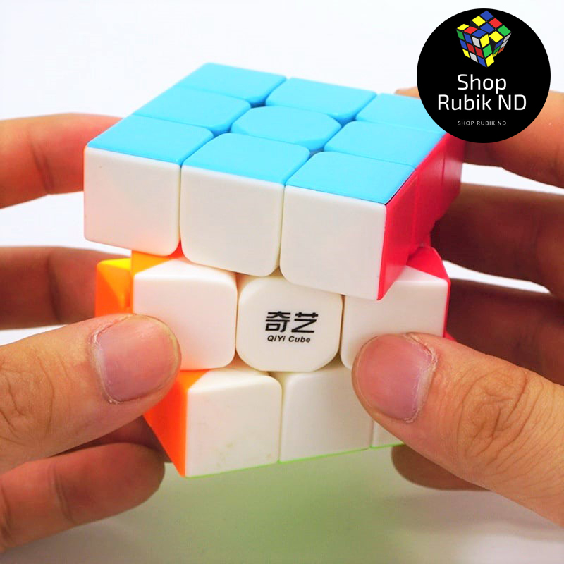 Rubik 3x3 QiYi Warrior S Stickerless Rubic 3 Tầng Không Viền