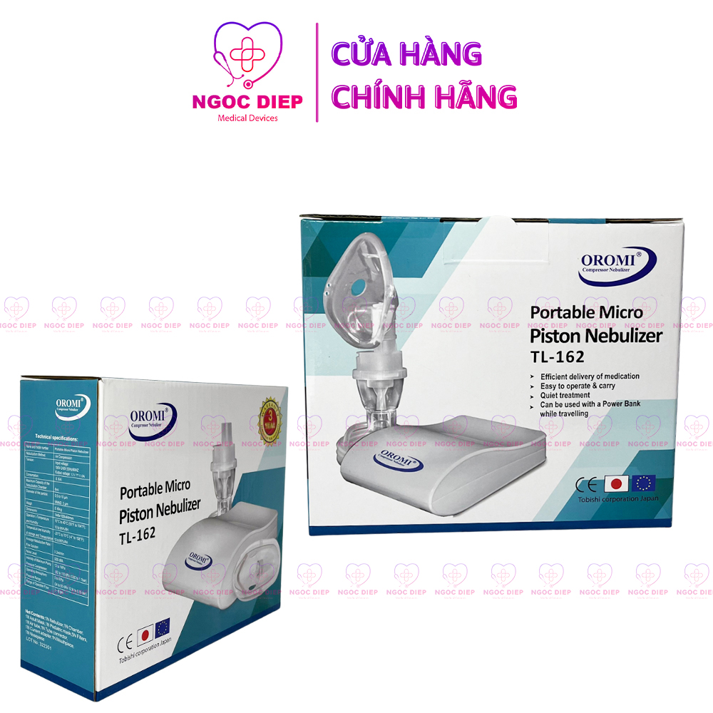 Máy xông khí dung OROMI TL-162 - Bộ xông mũi họng cho người lớn và trẻ em - Bảo hành chính hãng 5 năm