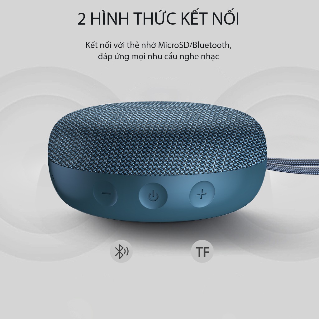 Loa Bluetooth VIVAN VS2 - Công suất 5W - Chống nước IPX6 - 6h phát nhạc - Hàng Chính Hãng