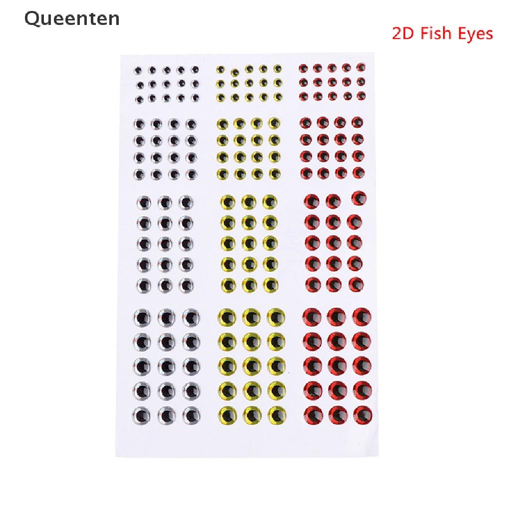 Queenten 183pcs Fish Eye 0.39&quot; 3D 4D 5D Holographic Lure Fish Eyes Fly Tying Jigs Crafts  QT