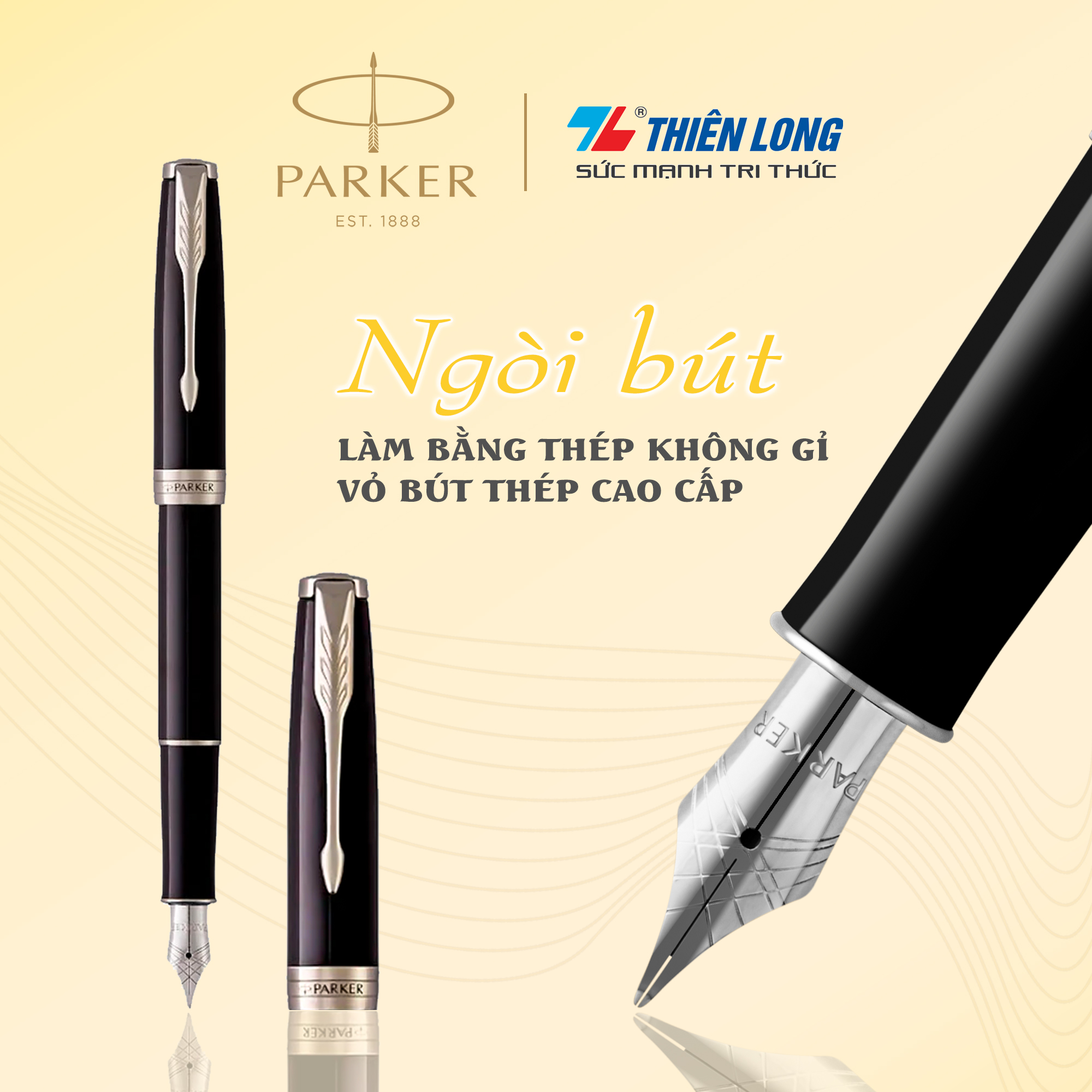 Bút máy cao cấp Parker Sonnet Black CT 18K TB-1950789