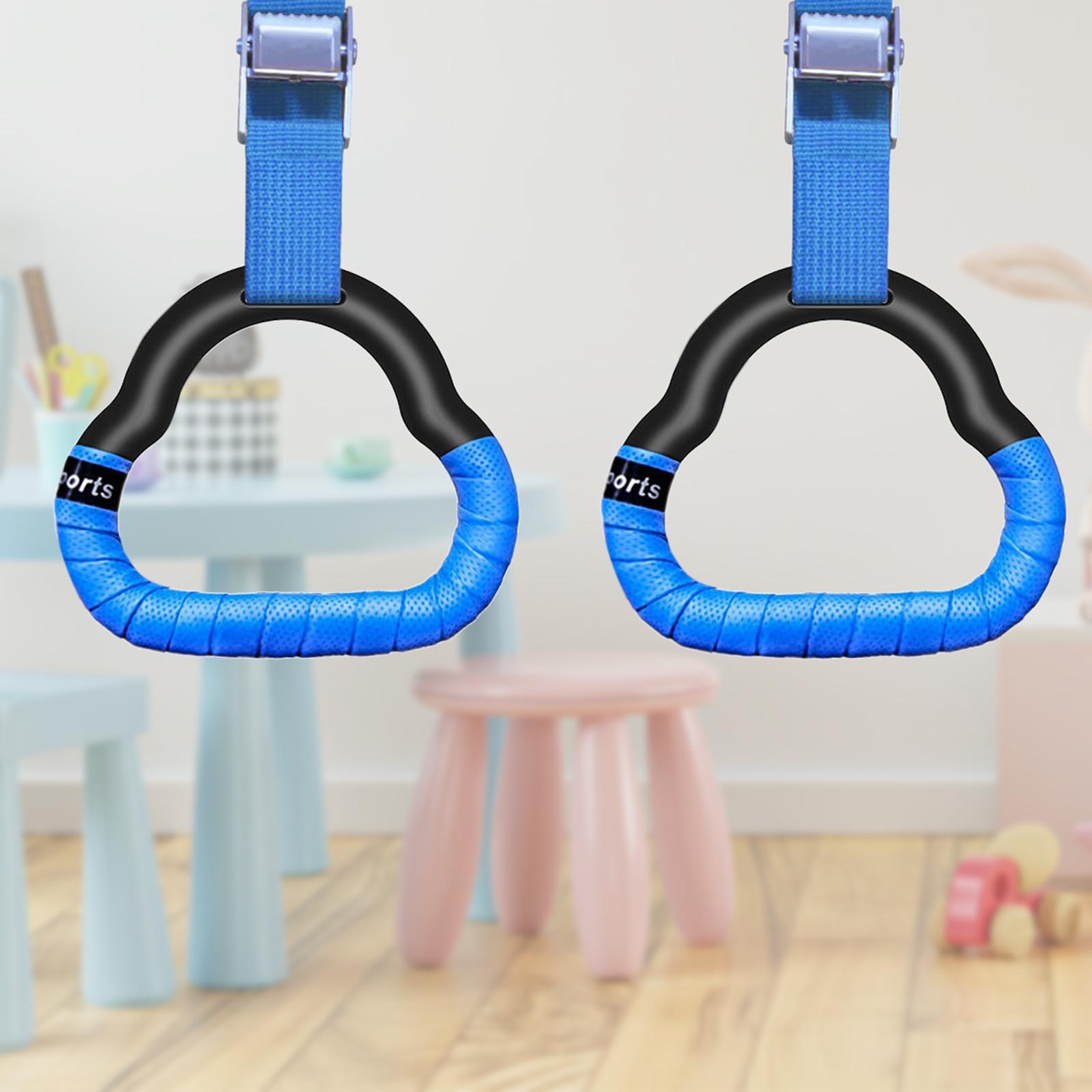 Gymnastics Rings Gym Bar Attachment Non Slip Handle Exercise Rings Training Rings for Home Gym Full Body Fitness Workout Equipment