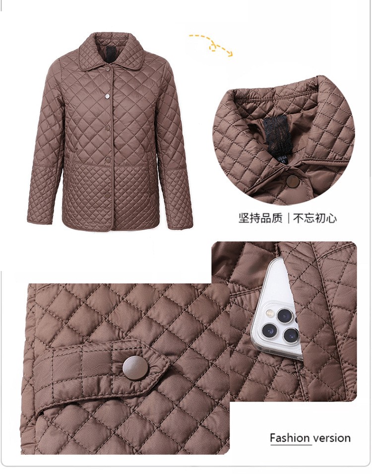 Áo Khoác Cotton Dáng Ngắn Mùa Thu Đông Cho Mẹ AK17 - Hàng Quảng Châu Cao Cấp