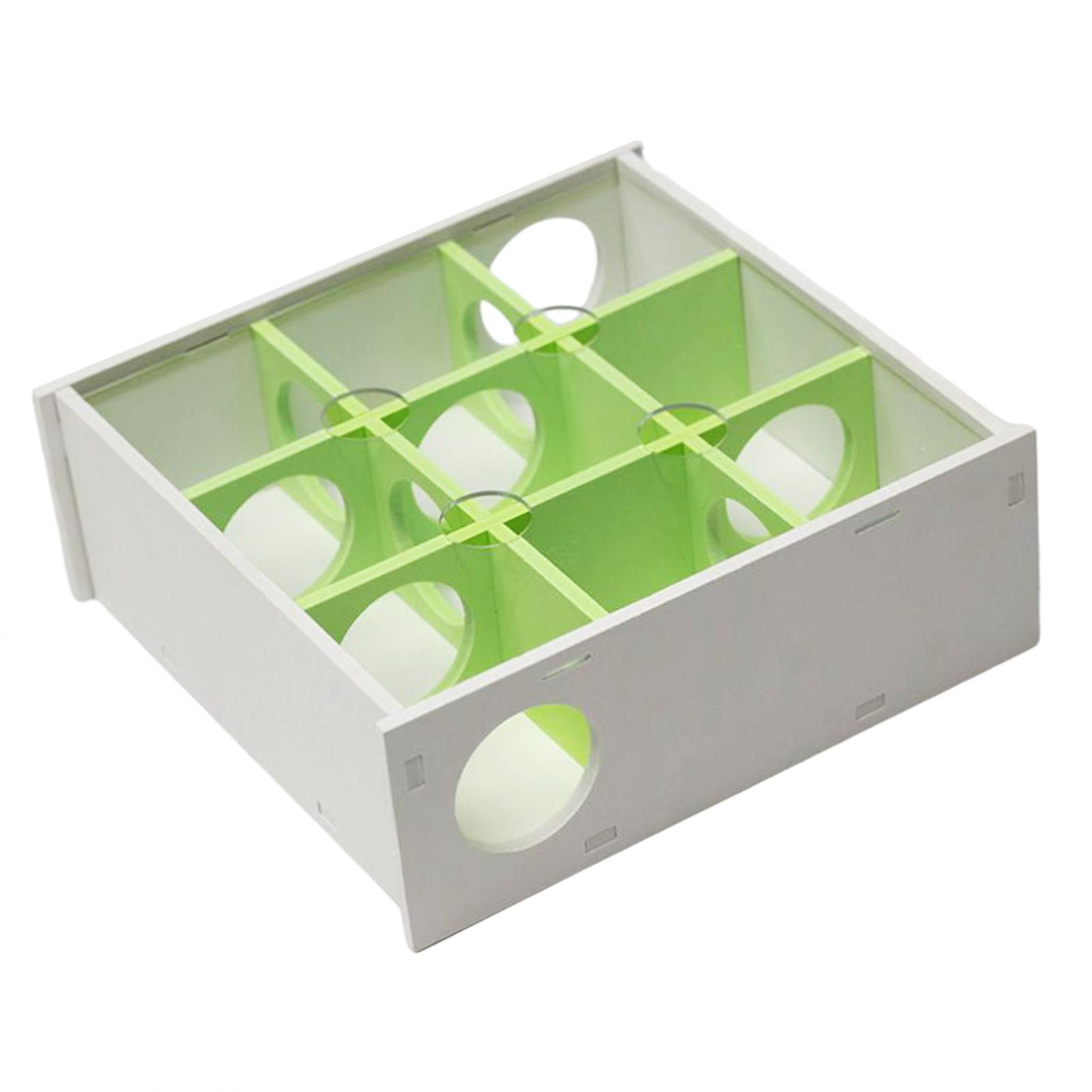 Wooden Maze Tunnel Toy with Transparent Acrylic Cover, Small Animals Gerbil Labyrinth Dwarf Hamster Play Toys