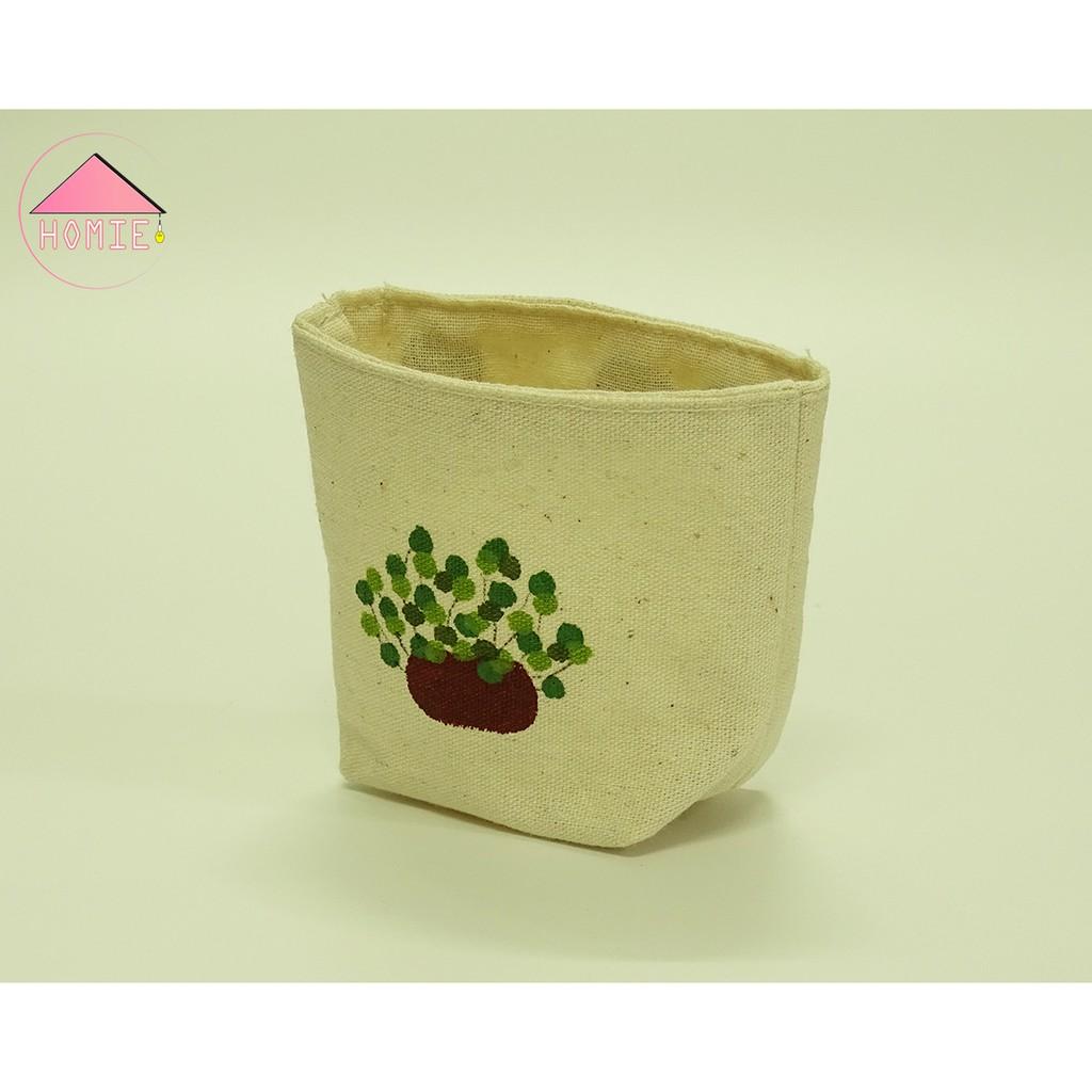Set 5 túi canvas đa năng hít tủ lạnh, khung lưới săt