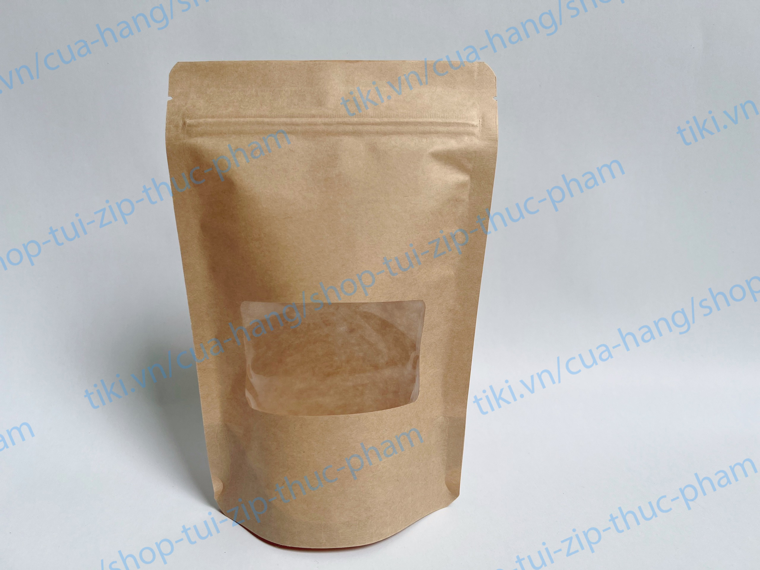 1KG Túi giấy cửa sổ đáy đứng - túi giấy đựng thực phẩm (zip, zipper, ziplock) - Túi zip đựng bánh kẹo