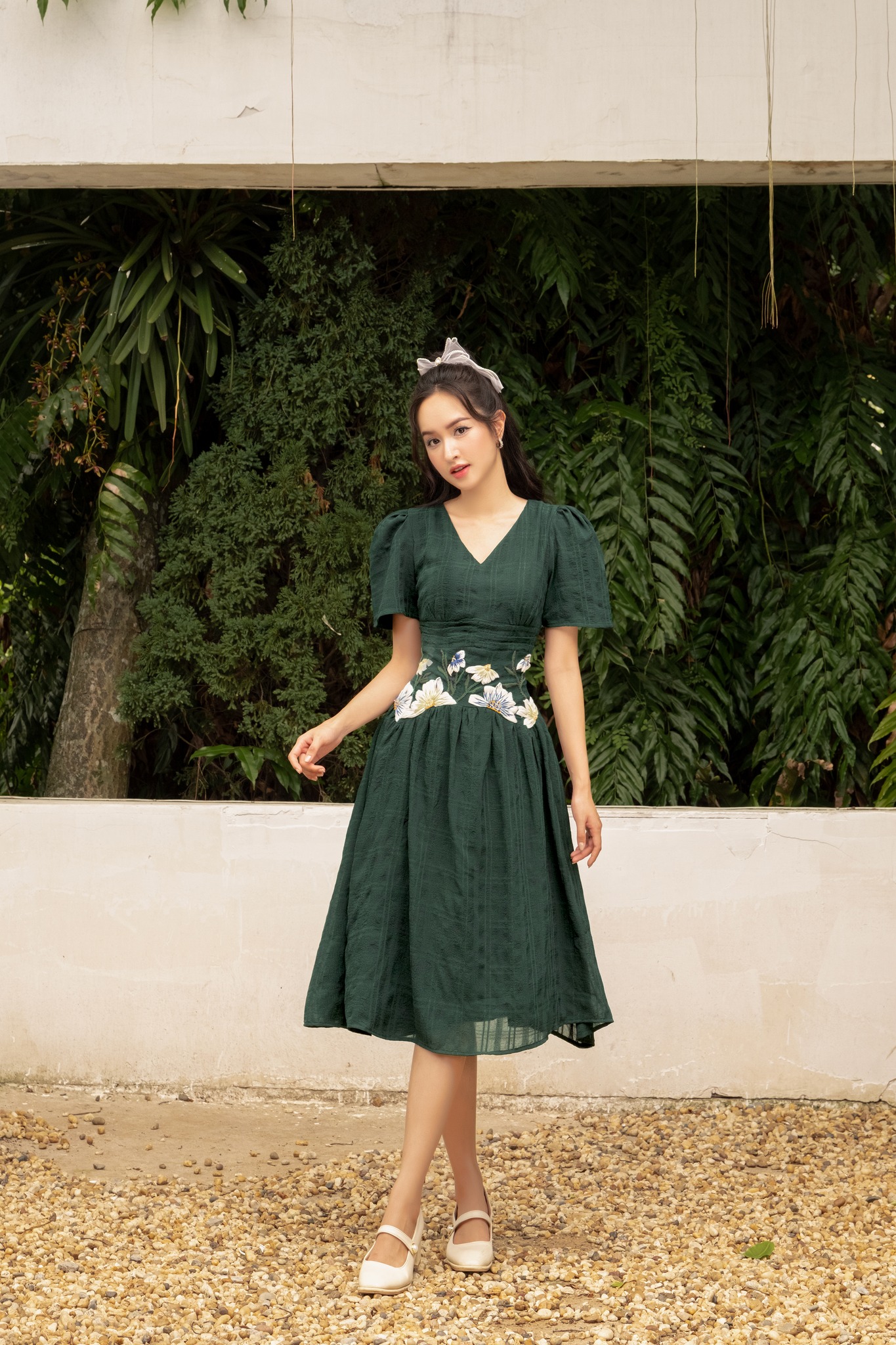 OLV - Đầm Arum Lily Embroi Dress