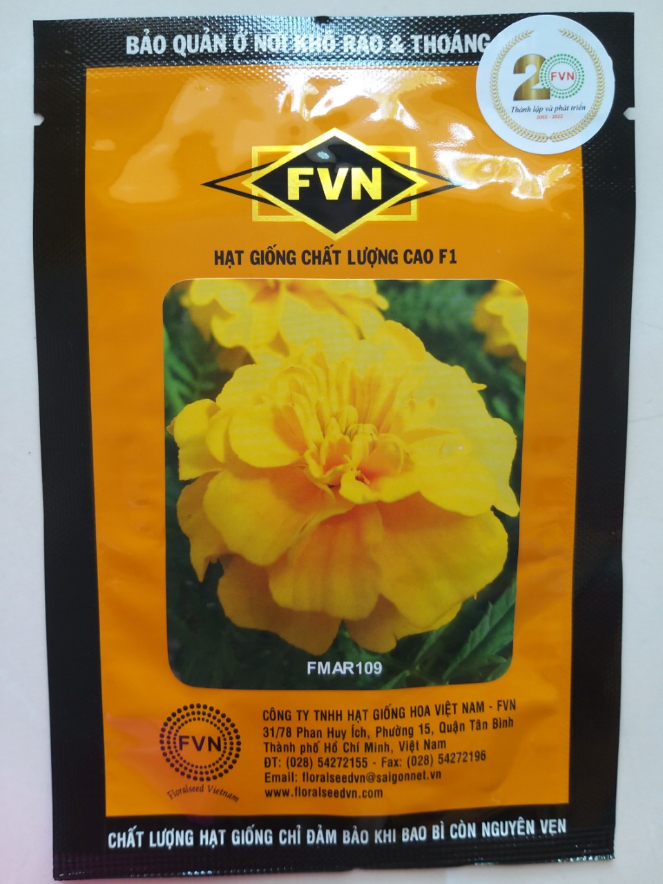 Hạt giống vạn thọ Pháp lùn - FR.Marigold FVN 109 gói 100 hạt