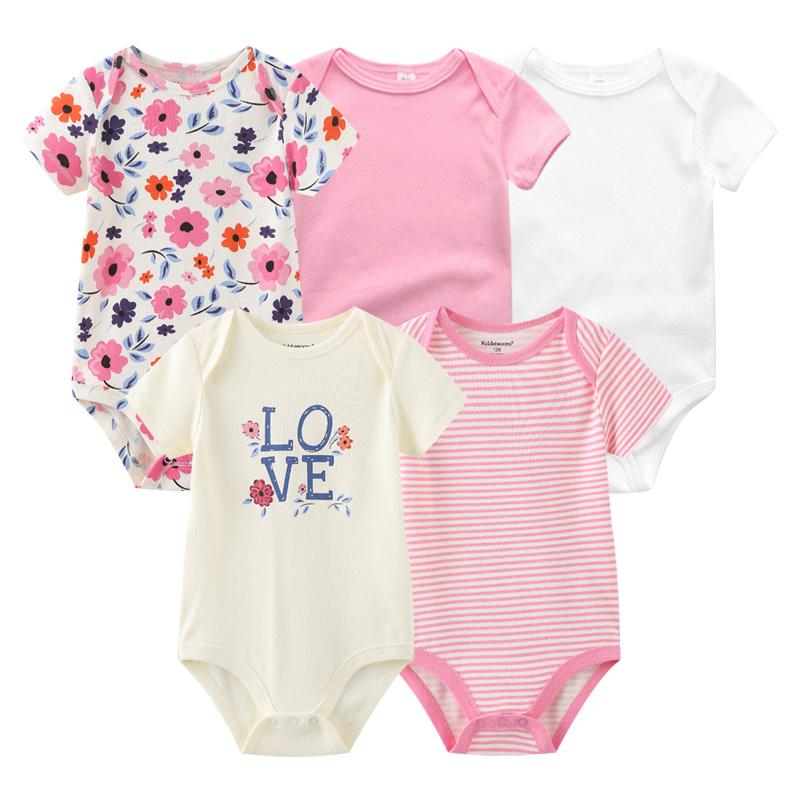2021 Unisex 5 Bộ Quần Áo Bé Gái Cotton Bodysuits Bé Sơ Sinh Bé Trai Quần Áo In Họa Tiết Bé Gái Quần Áo Ropa Bebe