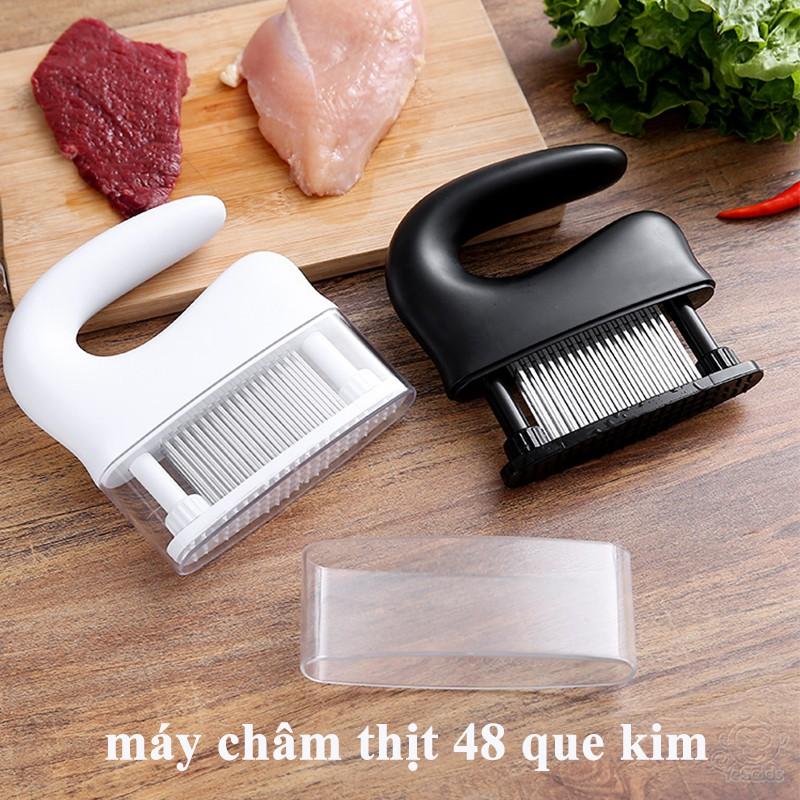 Máy châm thịt 48 que kim, chất liệu thép không gỉ, dễ châm thịt, có thể tháo rời, dễ lau chùi