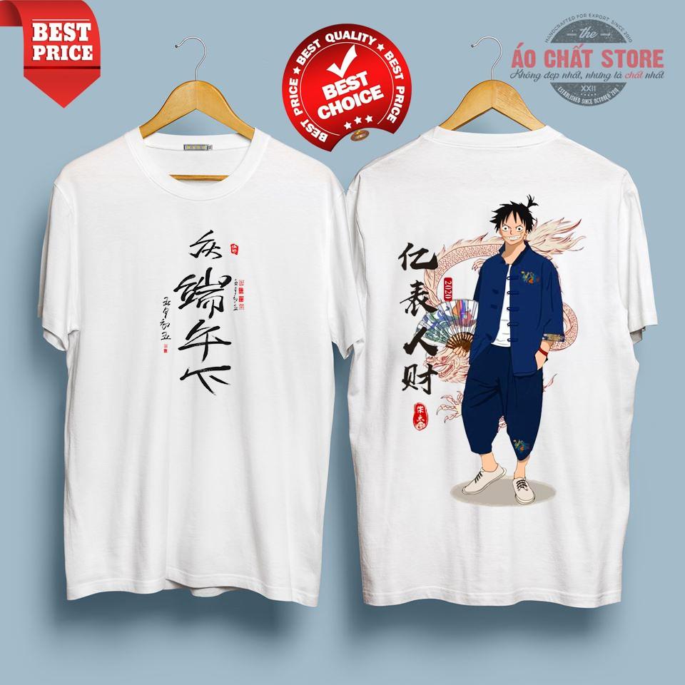 Áo Thun Vua Hải Tặc Mũ Rơm Luffy Thư Pháp