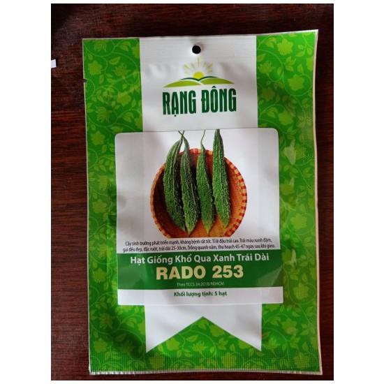 Hạt giống khổ qua xanh trái dài Rạng Đông 5 hạt