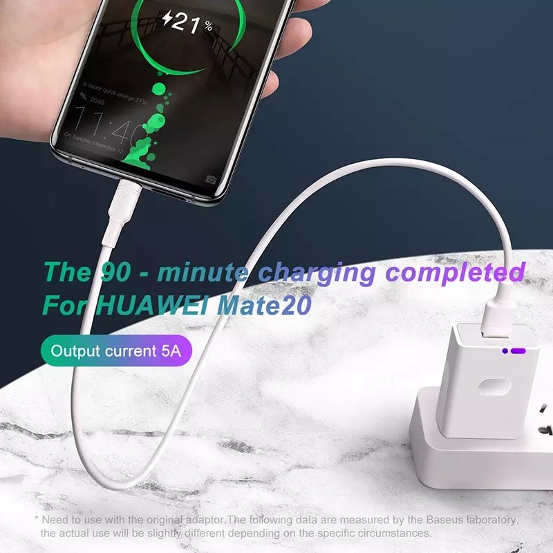 Cáp sạc nhanh Baseus Double Ring Type C Dành Cho Thiết Bị Android, Quick Charge 3.0-Hàng Chính Hãng