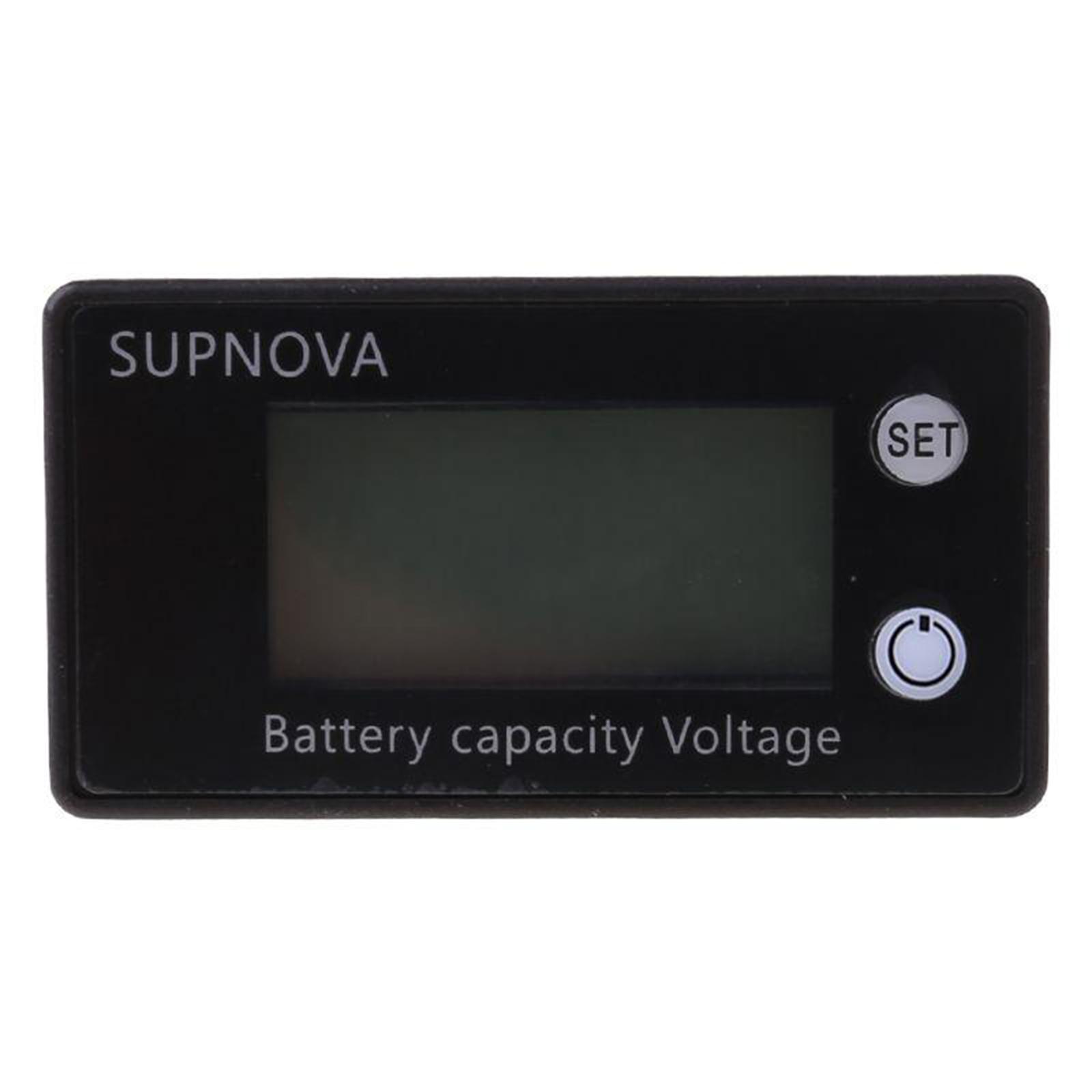 LCD Battery Capacity Monitor Gauge Meter,DC 8V-100V Lead Battery Status Indicator,Lithium Battery Capacity Tester Voltage Meter Monitor