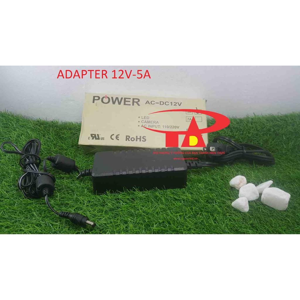 Bộ Combo 5 cái ADAPTER 12V 5A (NÊN MUA, LOẠI TỐT, GIÁ RẺ) chất lượng, đủ ampe dùng cấp nguồn cho camera,đèn led...