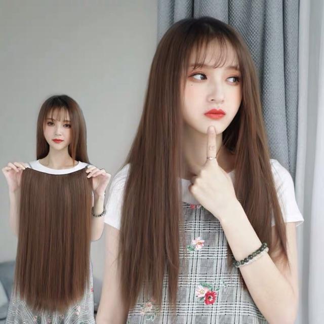 Kẹp tóc giả thẳng 60-65cm nặng 200g