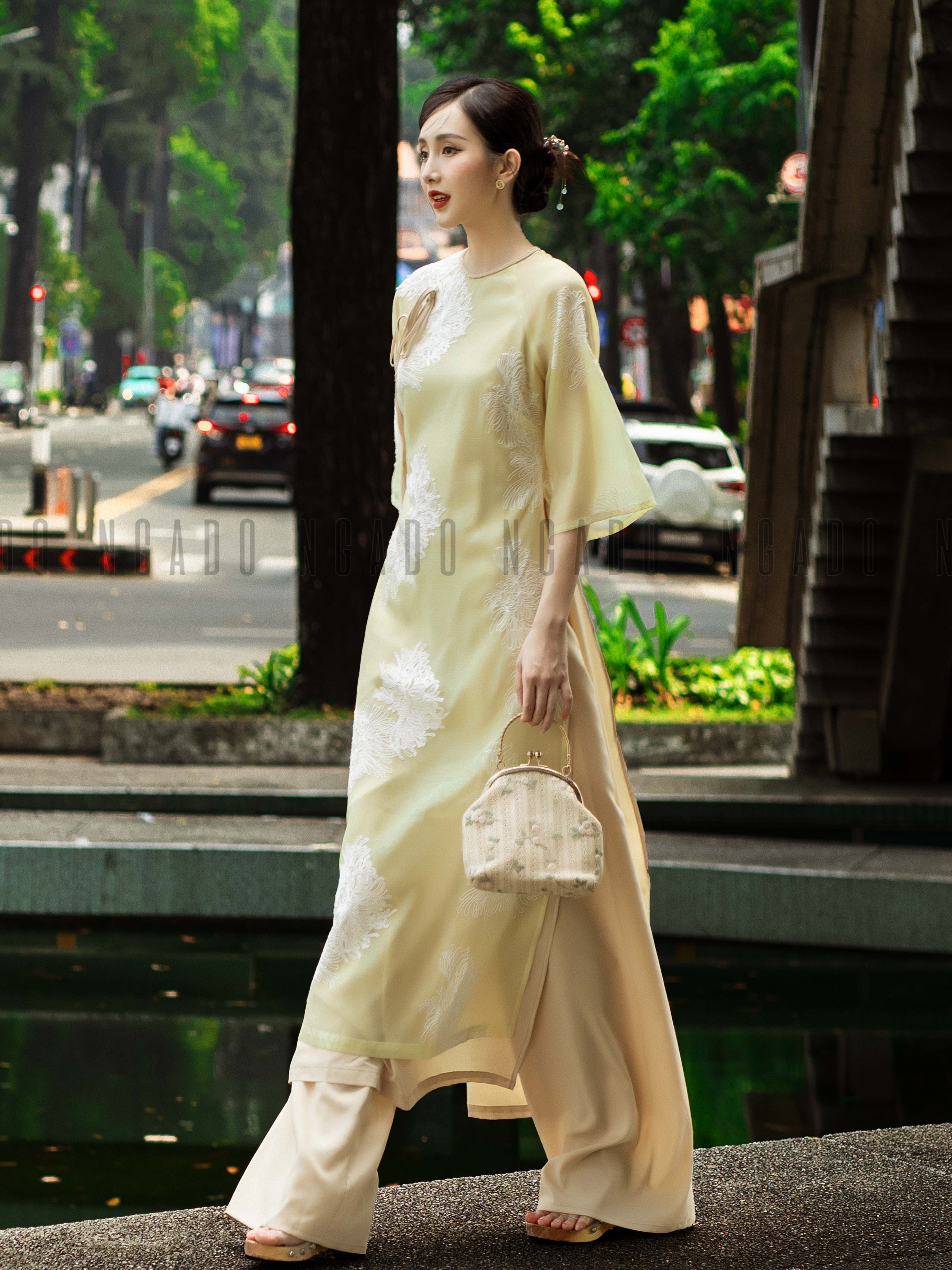 Áo dài Hoài Ngọc NGADO , áo dài Tết , áo dài cách tân , áo dài truyền thống