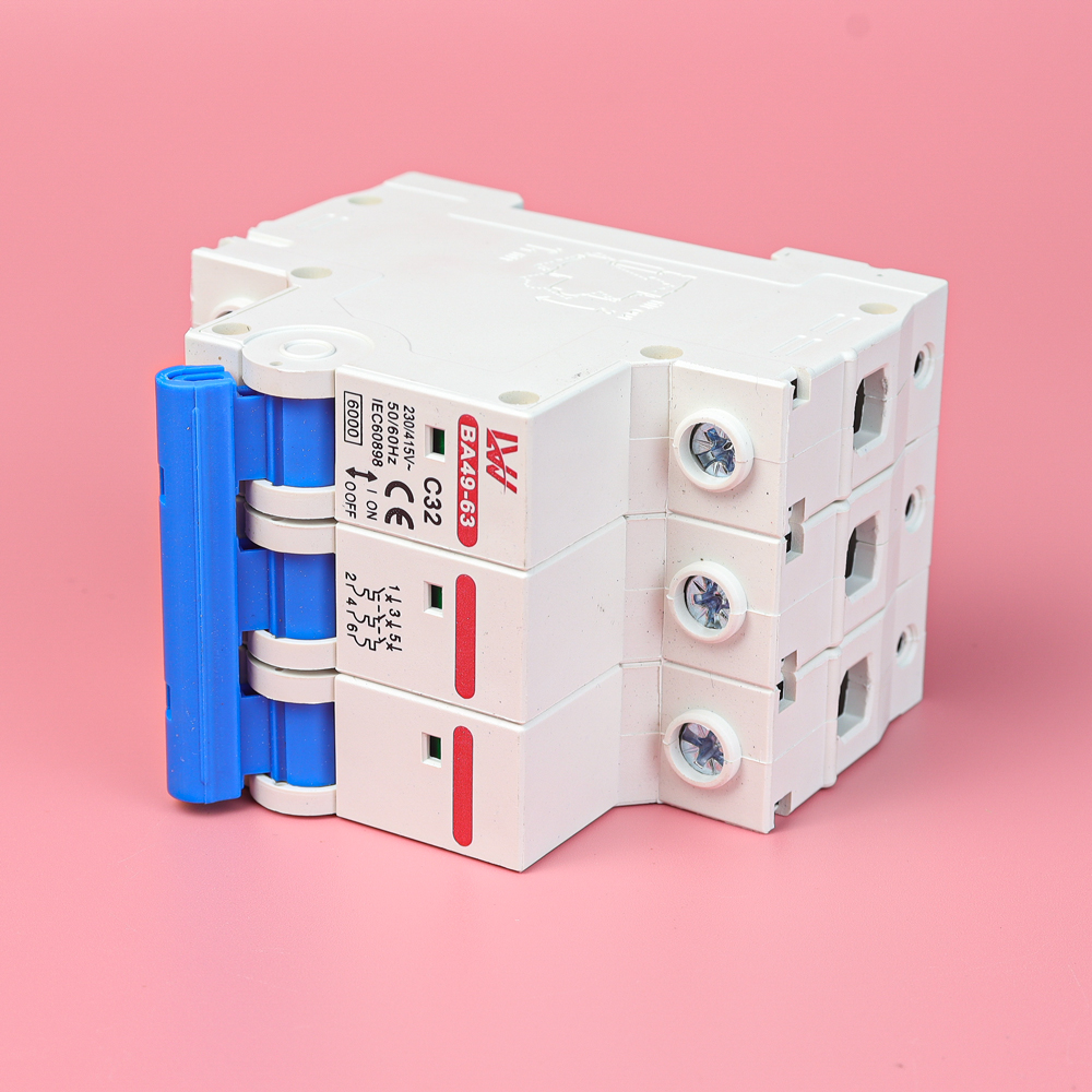 Aptomat ngắt mạch LW MCB AC 3P CB tép  Bảo vệ quá tải ngắn mạch