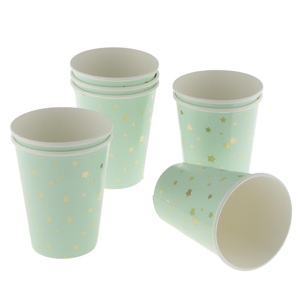 36pcs Star Disposable Paper Napkin Cups Plates for Party Table Decor Blue