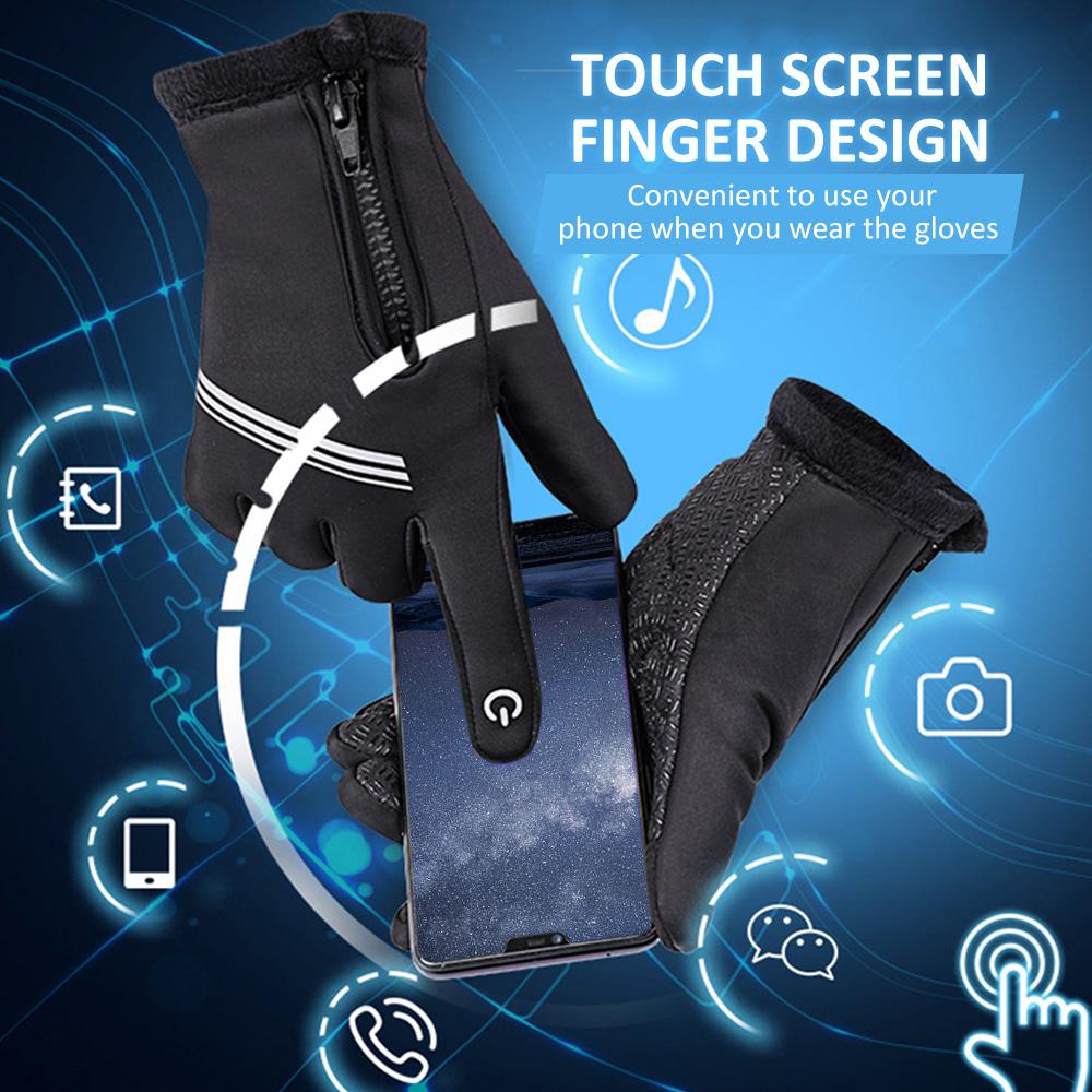 Găng Tay Mùa Đông Unisex Giữ Ấm Chống Thấm Nước Sử Dụng Màn Hình Cảm Ứng Dễ Dàng