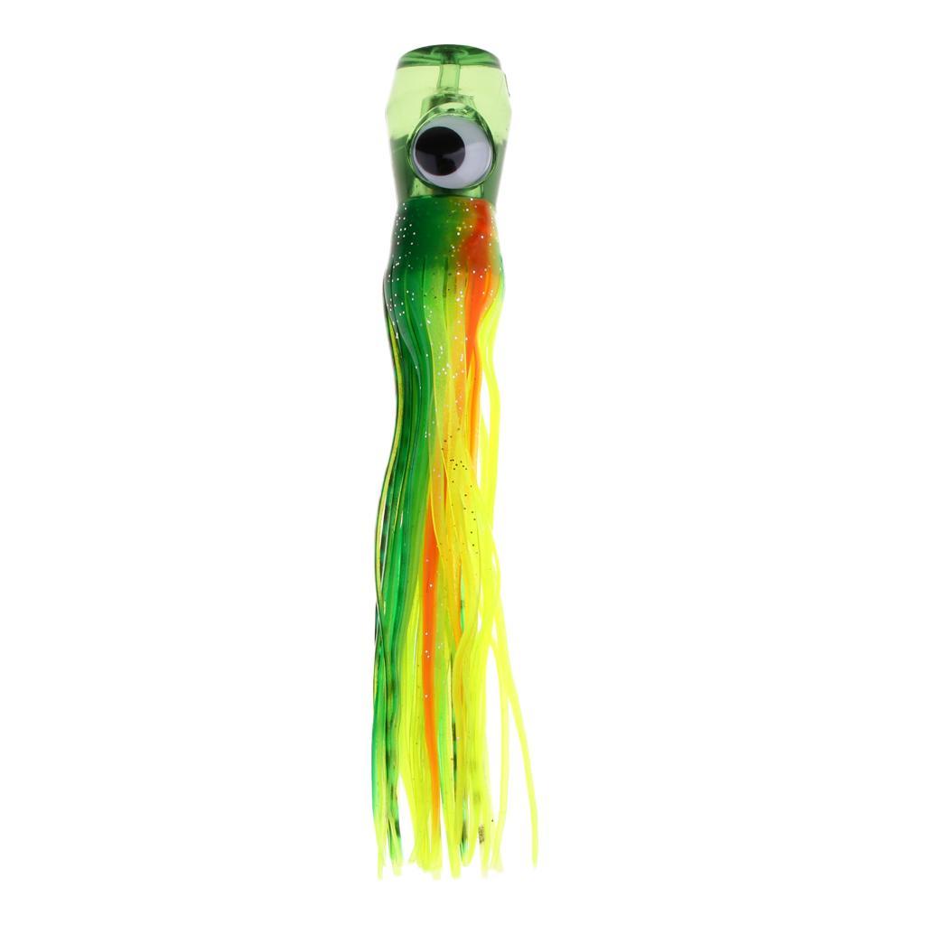 2x Squid Skirt Lure Bait Saltwater Soft Fishing Lure Hoochies 16.5cm/50g