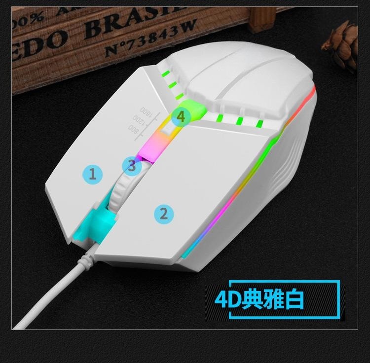 Chuột có dây X3 trắng đen USB có dây 4 nút phát sáng hoạt động êm ái mới dành cho chơi game máy tính để bàn máy tính xách tay văn phòng mouse pc laptop led - miếng lót chuột