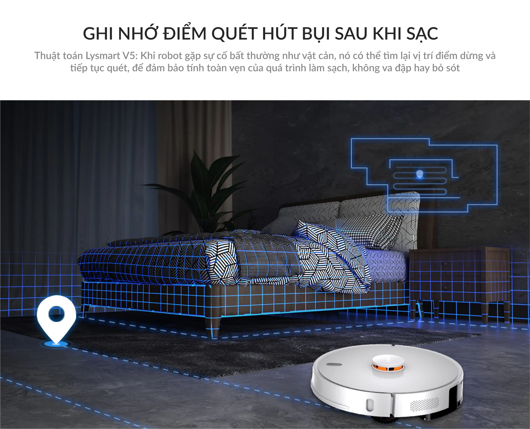 Robot hút bụi Lydsto R1 PRO thông minh có định vị bằng hệ thống cảm biến LDS - Hàng chính hãng