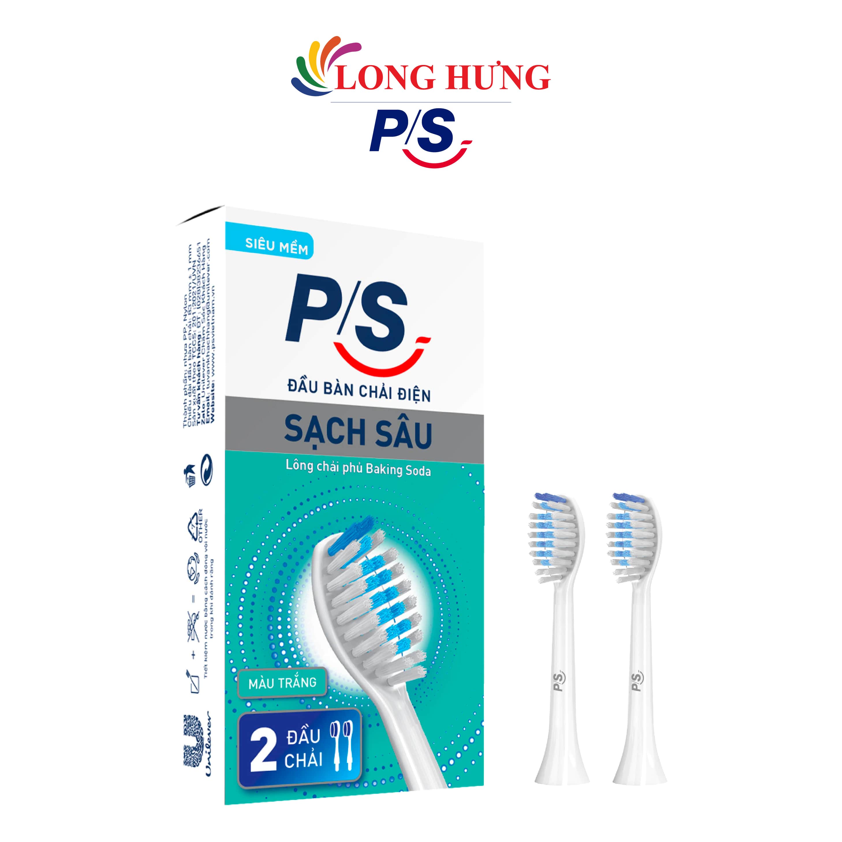Đầu Bàn Chải Thay Thế Bàn Chải Điện Ps S100 Pro Set 2 Cái - Hàng Chính Hãng - Sạch Sâu Trắng