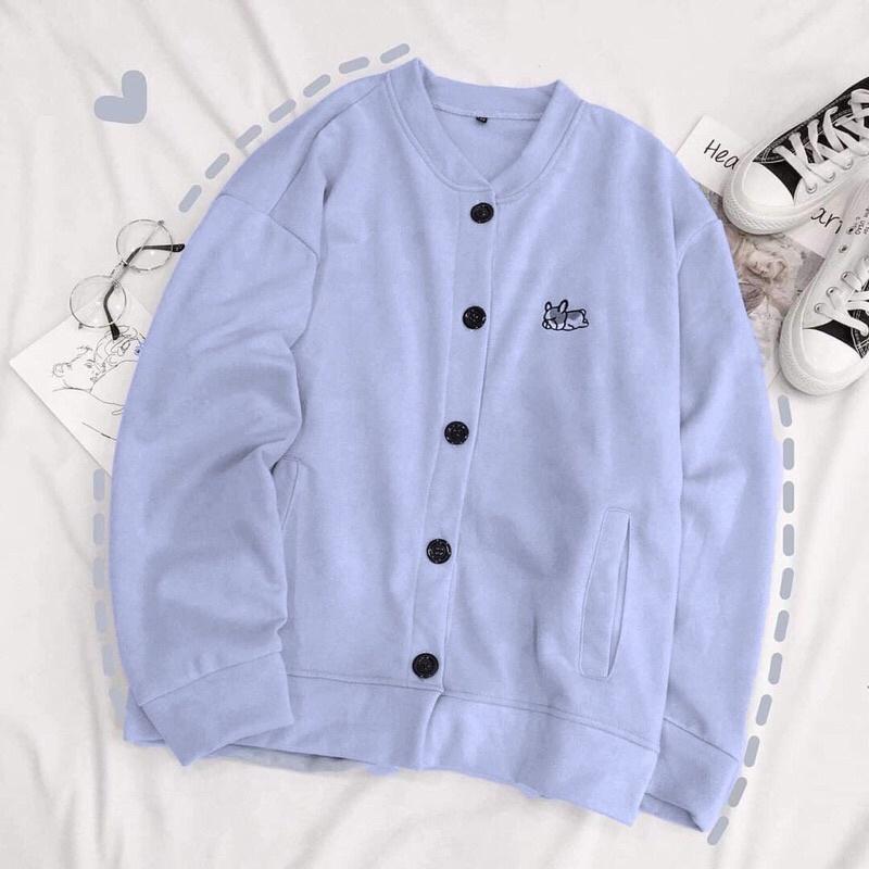 Áo Khoác Nỉ Ngoại Bông Dày Dặn Form Rộng_Không Xù Lông_Áo Khoác Unisex Nam Nữ Ok