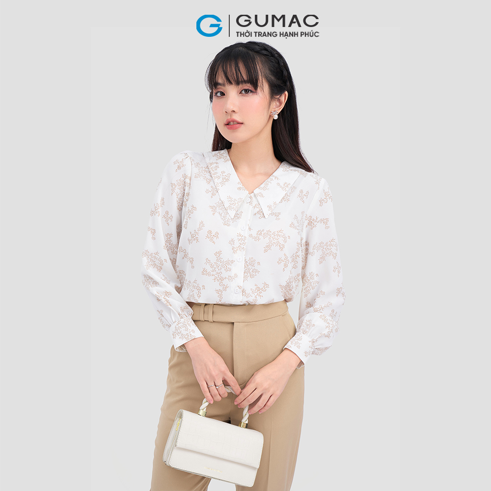 Áo cổ V GUMAC LA1204 bâu nhọn thanh lịch