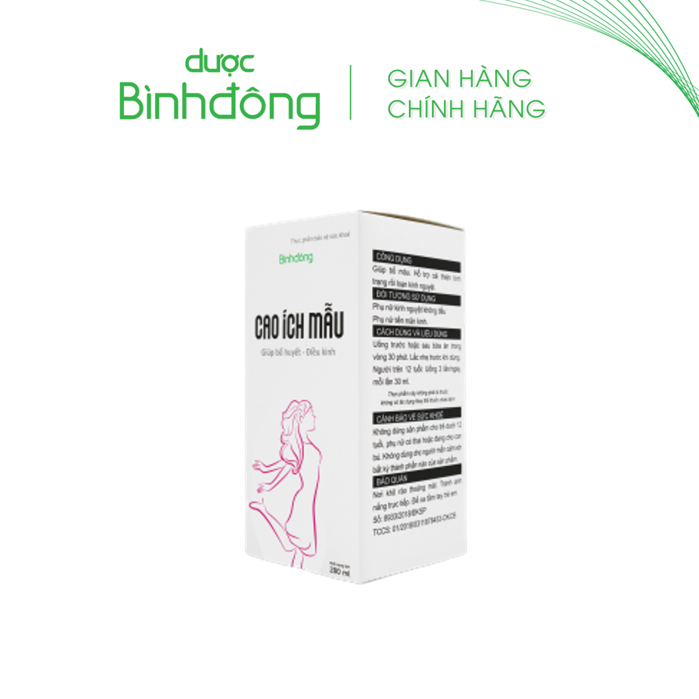 Bình Đông Cao Ích Mẫu - Hỗ trợ giảm đau bụng kinh, điều hòa kinh nguyệt - chai 280ml