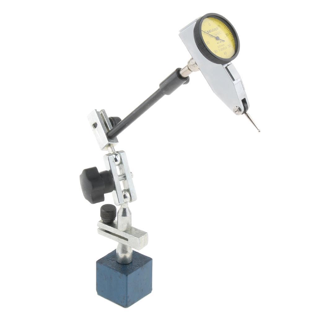 2x Adjustable Base Stand Holder with Dial Test Indicator Gauge 0.01mm/0.0005 Inch