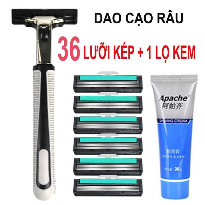 BỘ 36 DAO CẠO RÂU + 1 BỘ DAO CẠO KÈM 1 TUÝP KEM