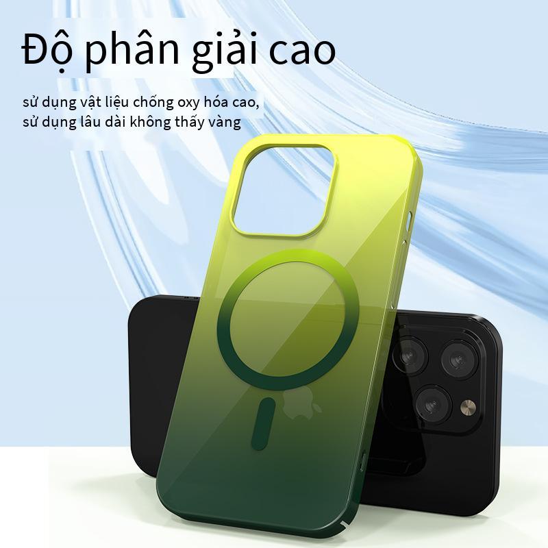 Đảm bảo chất lượng Vỏ điện thoại di động gradient từ tính magsafe phù hợp với iPhone14 Vỏ điện thoại di động Apple từ tính gradient 2 trong 1