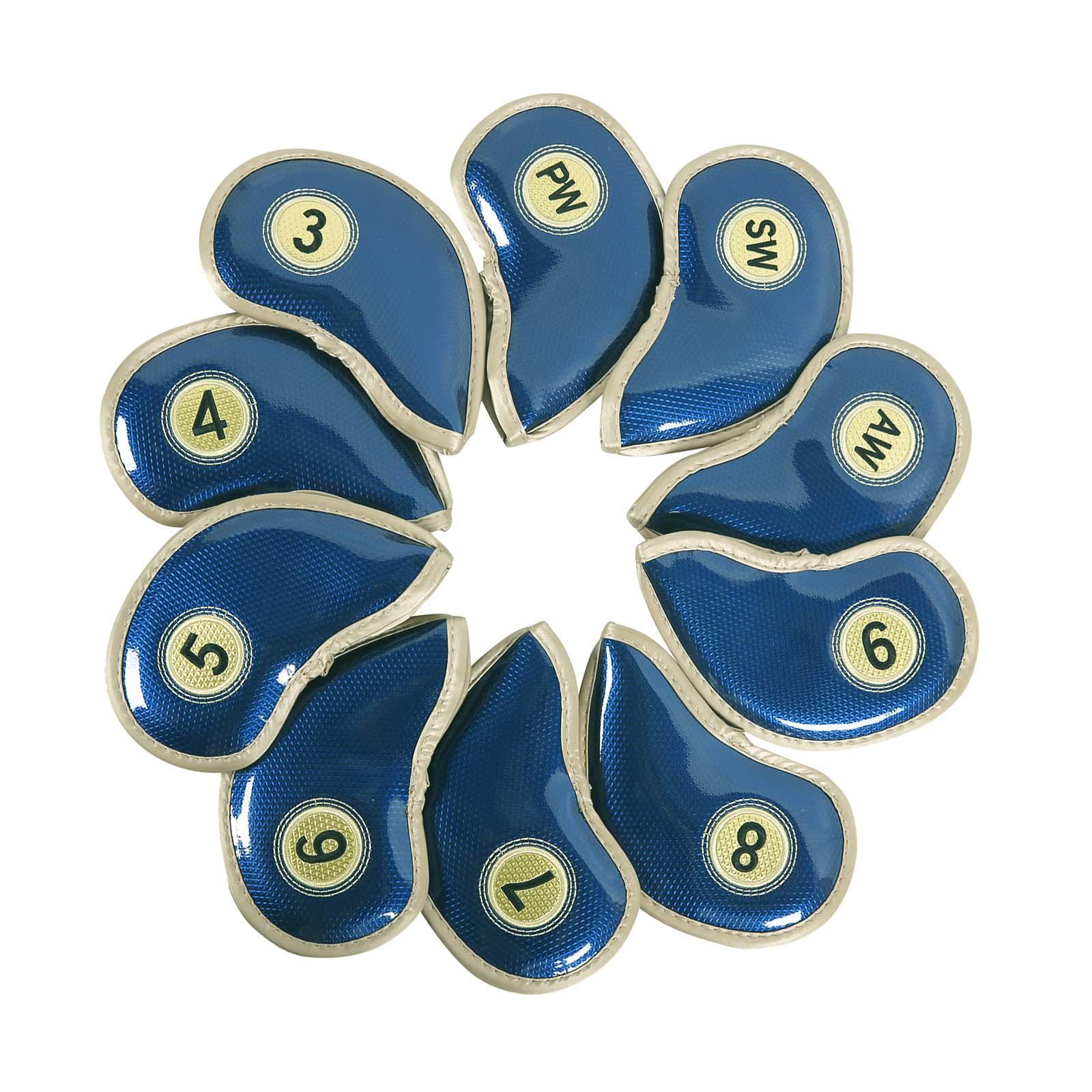 10x Iron Headcovers for Golf Clubs ,Portable Golf Iron Head Protector, Golf Iron Protective Sleeve Golf Iron Head Covers for Golfer Equipment