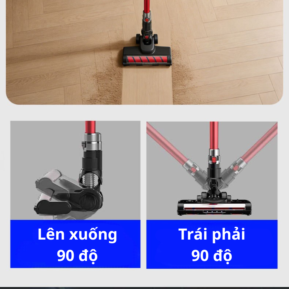 Máy hút bụi cầm tay Lumabella LB-63017 LOẠI SẠC PIN nhiều đầu hút, lõi lọc hepa lọc bụi mịn, dễ dàng vệ sinh - DELIYA HÀNG CHÍNH HÃNG