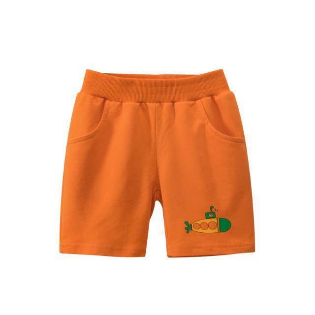 Quần short thun cho bé Kotokids họa tiết phi thuyền chất cotton hàng xuất Âu Mỹ