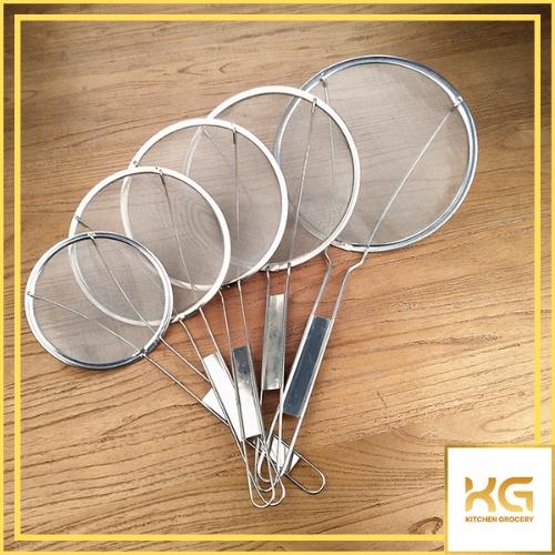Vợt lưới lược thực phẩm, dầu ăn tay cầm inox