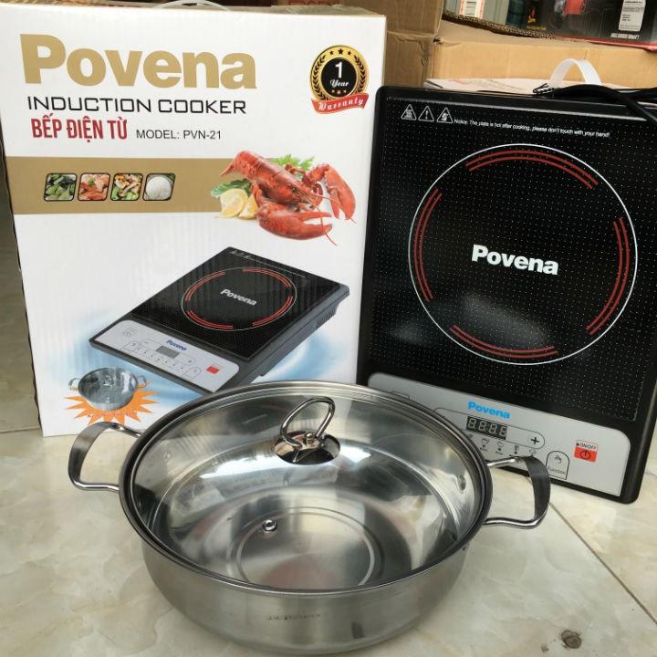 Bếp từ Povena TẶNG KÈM NỒI 8 chức năng ăn lẩu đun nấu bảo hành 1 đổi 1 bếp từ ăn lẩu bếp nấu lẩu