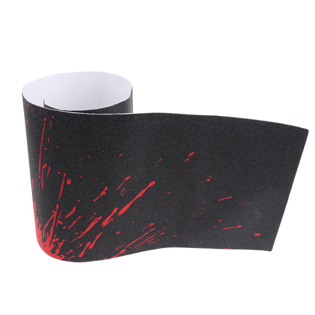 Skateboard Deck Sandpaper Grip Tape Griptape Sheet 84 x 23cm Black and red