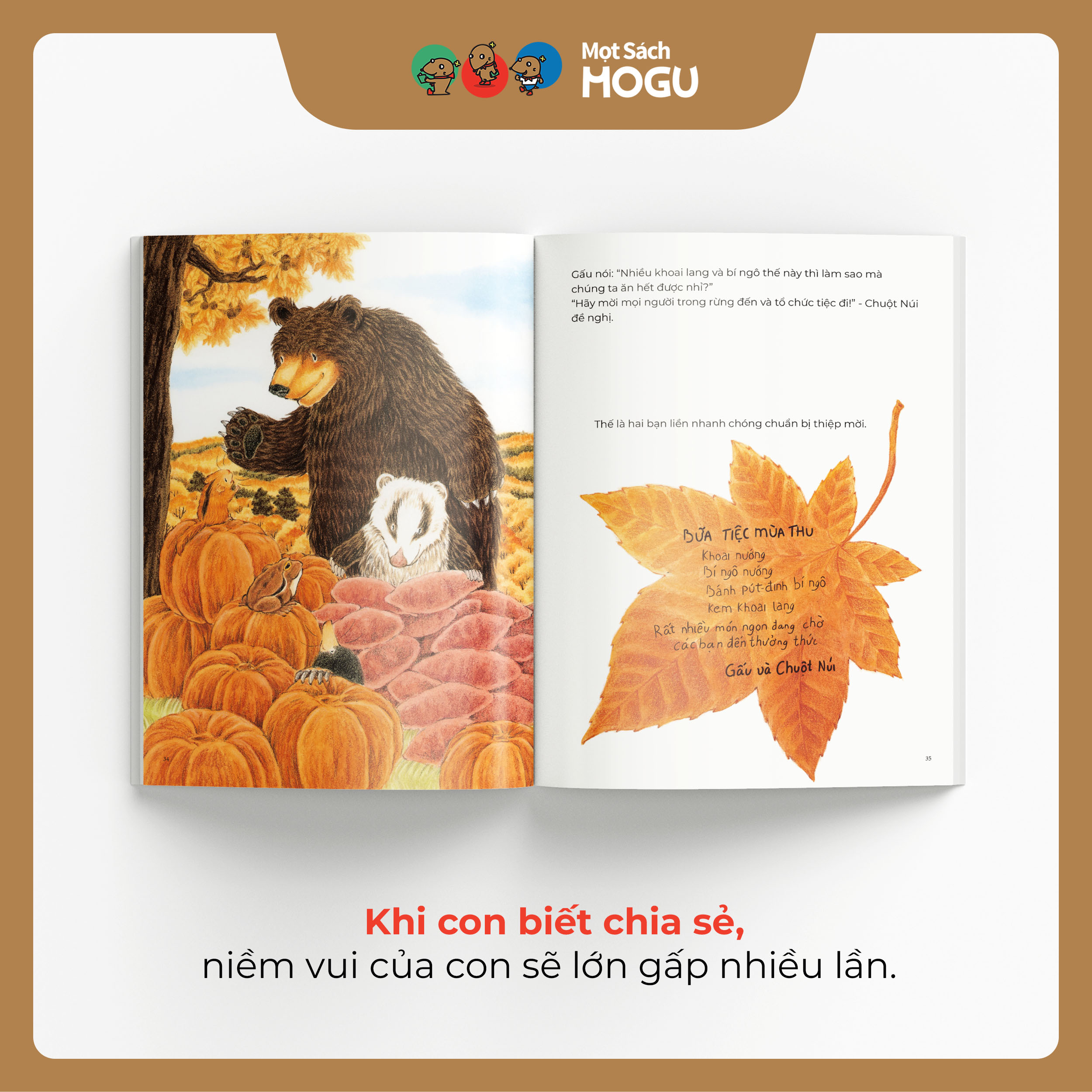Truyện Ehon bé 3-4-5 tuổi - Bữa tiệc mùa thu