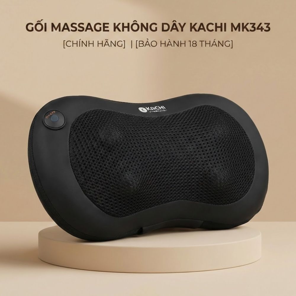 Gối massage không dây Kachi dòng cao cấp MK343 pin 2000mAh – MK343