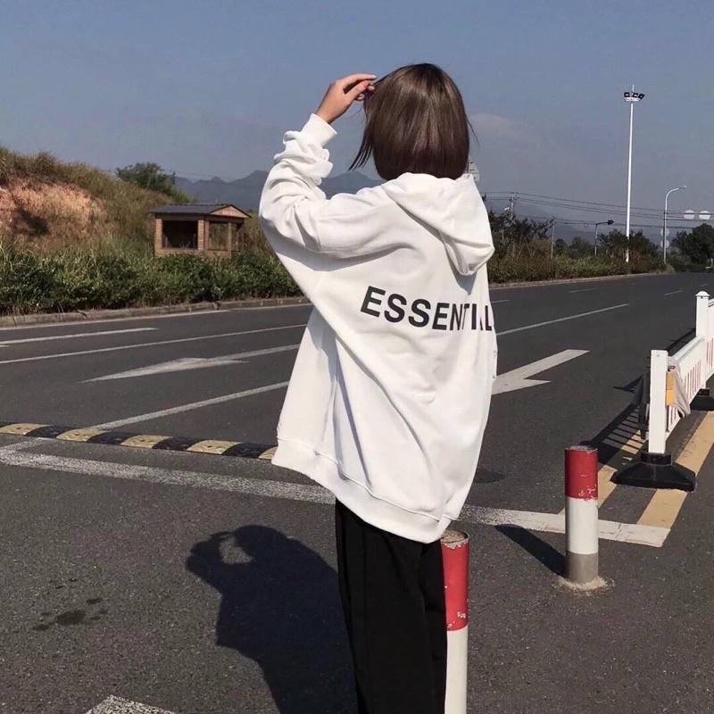 Áo khoác chất nỉ Unisex ESSEN áo khoác jacket có mũ Hàn Quốc_VIETCEN