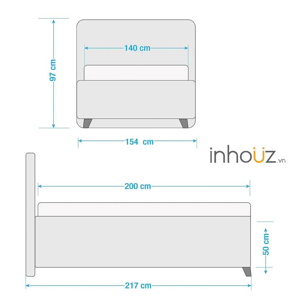 Giường ngủ đôi hiện đại màu tùy chọn - INHOUZ - HOGG0010