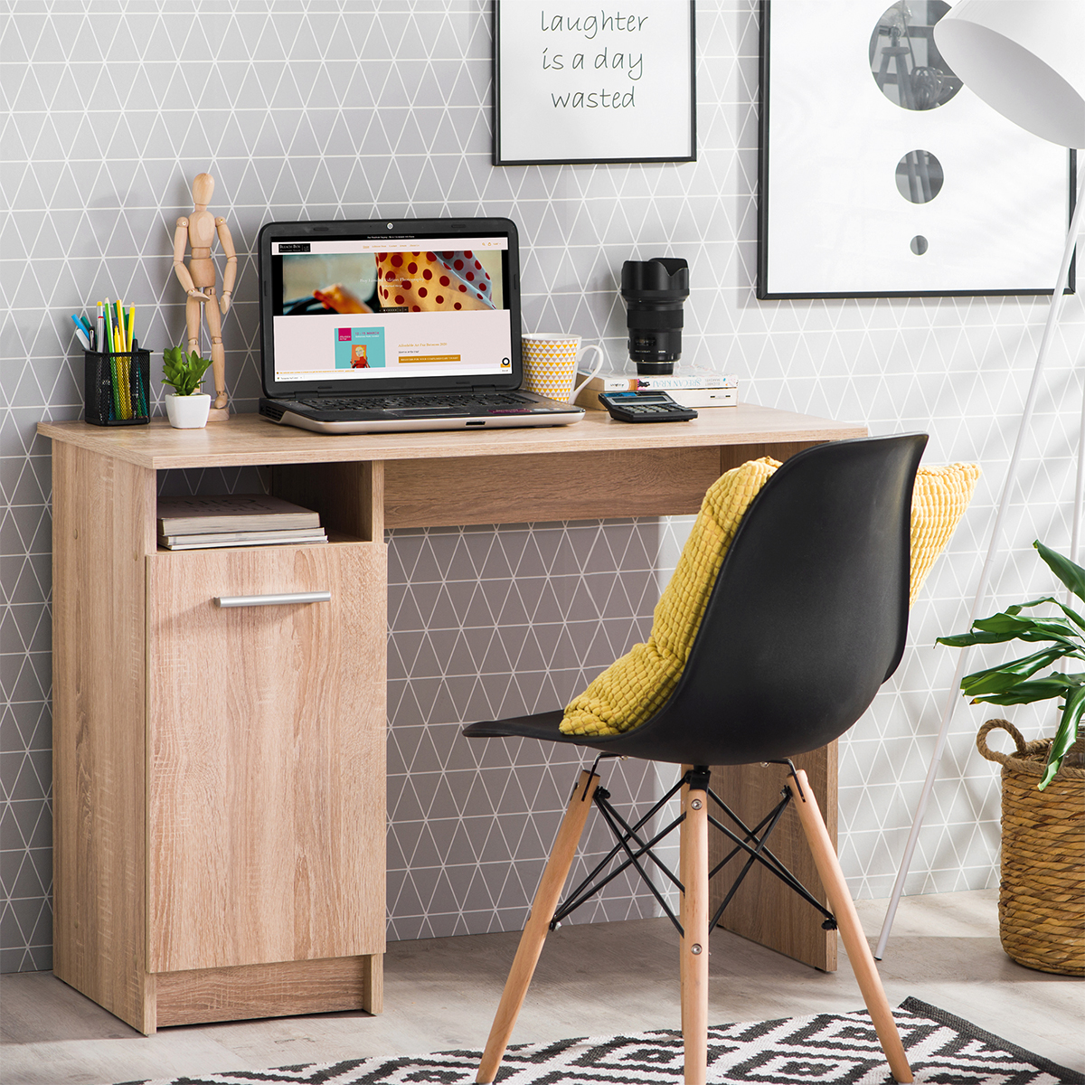 BÀN LÀM VIỆC LIỀN HỘC TỦ ECOFURNIX BG2150