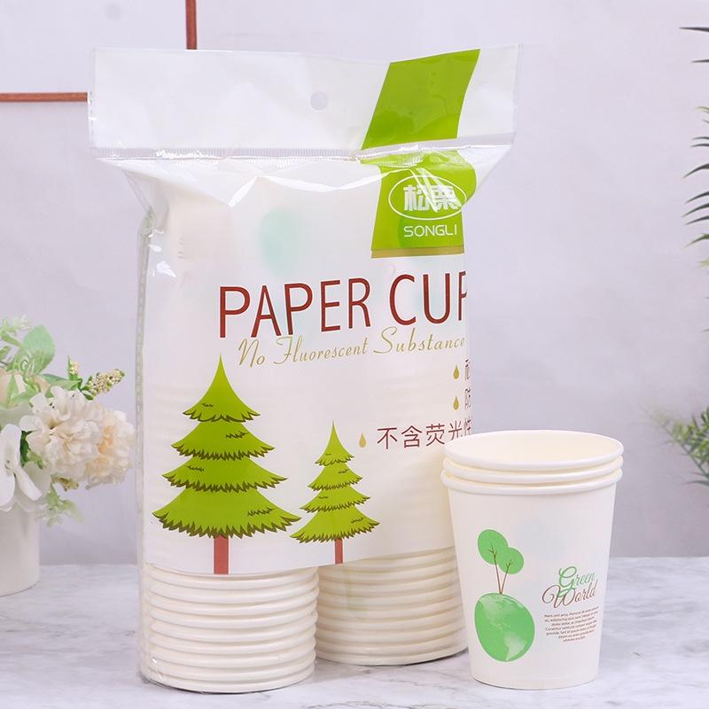 Cốc giấy nhỏ trắng uống nước dùng 1 lần 100ml 120ml có túi ZIP Cao Cấp