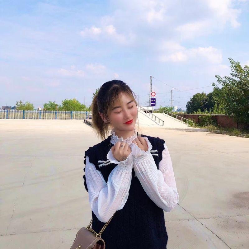 Áo len không tay dệt kim phong cách Hàn Quốc (kèm ảnh thật