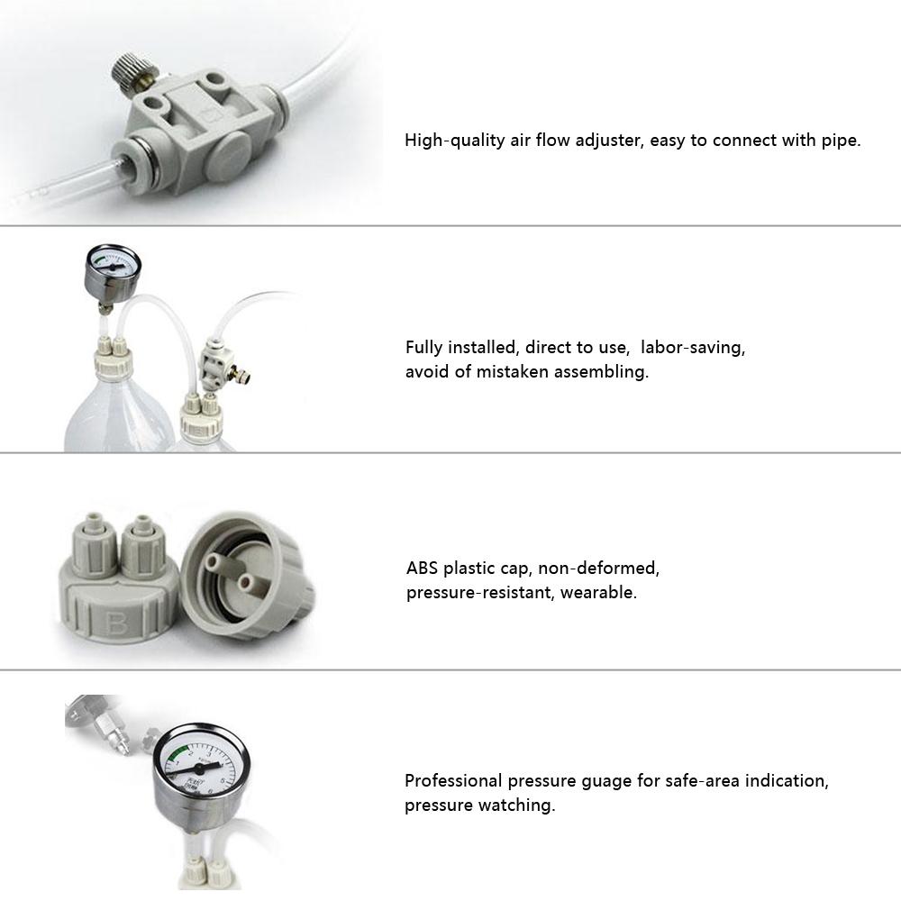 Bộ hệ thống tạo CO2 với thiết bị đo áp suất Điều chỉnh lượng khí hồ cá